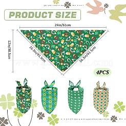 4Pcs 4 Styles Triangle Polyester Pet Handkerchi&nbsp;AJEW-CP0006-08B-05