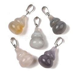Natural Grey Agate Pendants&nbsp;G-B127-03P-19