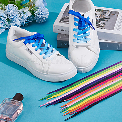 8 Pairs 8 Colors Gradient Polyester Shoelaces&nbsp;AJEW-ME0001-76