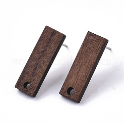 Walnut Wood Stud Earring Findings&nbsp;MAK-N033-009
