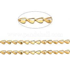 Ion Plating(IP) 304 Stainless Steel Heart Link Chains&nbsp;CHS-D035-01G