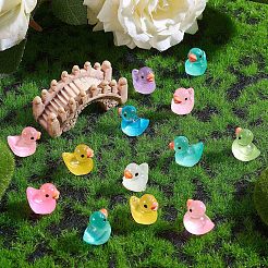100Pcs Luminous Tiny Ducks Mini Resin Duck Colorful Miniature Fairy Garden Mini Duck  for Miniature Landscape&nbsp;JX530A