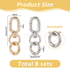8Pcs 2 Colors Iron Swivel Clasps&nbsp;FIND-HS0002-04