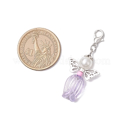 Angel Glass Pearl Round Bead Pendant Decorations&nbsp;HJEW-JM03334