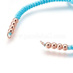 Nylon Cord Braided Bead Bracelets Making&nbsp;BJEW-F360-FRG17