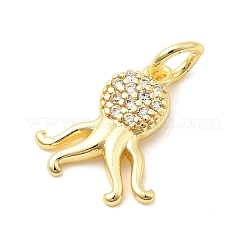 Brass Micro Pave Cubic Zirconia Charms&nbsp;KK-C139-29A-G