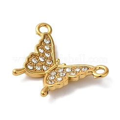 PVD Vacuum Plating 304 Stainless Steel Rhinestone Pendants&nbsp;STAS-L081-002G-02