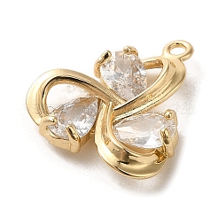 Brass Micro Pave Cubic Zirconia Pendants&nbsp;ZIRC-P114-11G