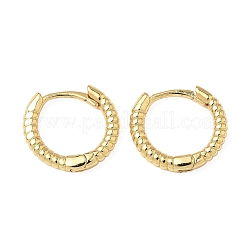 Textured Brass Hoop Earrings&nbsp;EJEW-A132-13G