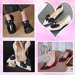 4Pcs Polyester Bowknot Shoe Decorations&nbsp;FIND-GF0006-41