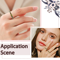 12Pcs 12 Styles 201 Stainless Steel Grooved Finger Ring Settings&nbsp;RJEW-SC0001-31