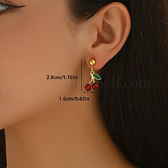 Brass Dangle Stud Earrings&nbsp;JI9518-2