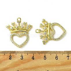 Eco-Friendly Brass Micro Pave Cubic Zirconia Pendants&nbsp;KK-A204-15G