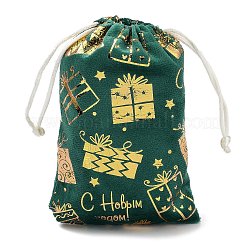 Gold Stamping Christmas Velvet Storage Bags&nbsp;ABAG-Q053-01B-02E