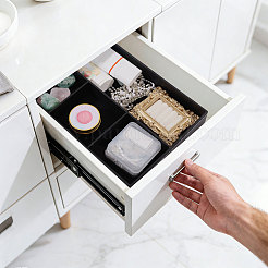 2Pcs Desktop 4-Grid PU Leather Organizer Display Storage Trays&nbsp;CON-CA0001-036B