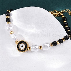 304 Stainless Steel Beaded Bracelets for Women&nbsp;BJEW-Z099-01G