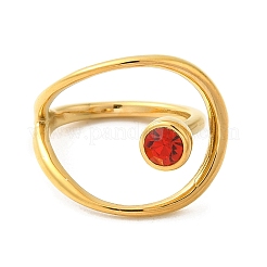 Real 14K Gold Plated 304 Stainless Steel Hollow Teardrop Open Cuff Ring&nbsp;RJEW-G297-01G