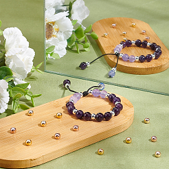 40Pcs 4 Colors Rack Plating Brass Beads&nbsp;KK-CA0003-29