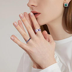3 Styles Resin & Acrylic Finger Rings for Women&nbsp;RJEW-SC0001-23