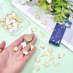 40Pcs 4 Styles Alloy Enamel Pendants&nbsp;ENAM-SC0007-54