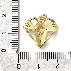 Brass Micro Pave Cubic Zirconia Pendants&nbsp;ZIRC-I070-027G