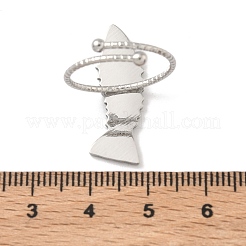 Adjustable 304 Stainless Steel Cuff Open Rings&nbsp;RJEW-D343-01P