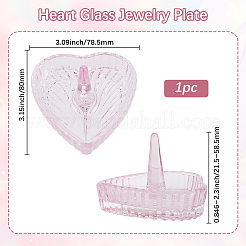 Heart Glass Jewelry Plates for Necklace&nbsp;ODIS-WH20002-05B