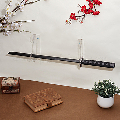2Pcs 2-Tier Acrylic Wall Mounted Sword and Dagger Rack&nbsp;ODIS-WH0095-008B
