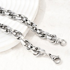 Unisex 304 Stainless Steel Rope Chain Necklaces&nbsp;NJEW-K305-10P