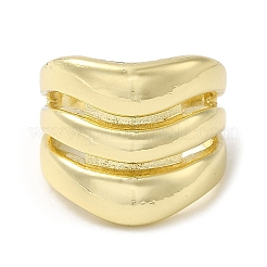 Brass Open Cuff Rings&nbsp;RJEW-Q778-06G