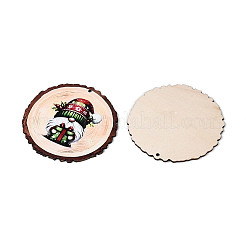 12Pcs Christmas Gnome UV Single Face Printed Wood Pendant Decorations&nbsp;WOOD-N020-42