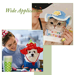 4Pcs 4 Colors Cloth Pet Hat&nbsp;AJEW-FH0008-80