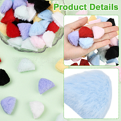 48Pcs 8 Colors Plush Cloth Cat Ears&nbsp;FIND-SC0020-30