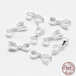 Anti-Tarnish Rhodium Plated 925 Sterling Silver Pendant Bails&nbsp;STER-E050-10P
