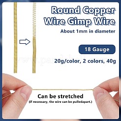 40G 2 Colors Round Copper Wire Gimp Wire&nbsp;CWIR-OC0001-01