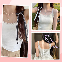 6Pcs 6 Colors Lace Bowknot Polyester Alligator Hair Clips&nbsp;PHAR-CY0001-02