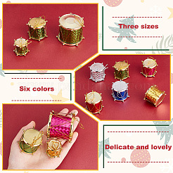 6 Bag Christmas Theme Foam Laser Drum Pendant Decorations&nbsp;AJEW-GA0005-89