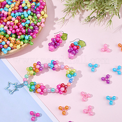 200Pcs Opaque Plastic Tri Beads for Christmas Ornaments Making&nbsp;SACR-SP0001-52