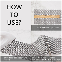24 Rows Plastic Mesh Rhinestone Trimming&nbsp;DIY-PH0001-25