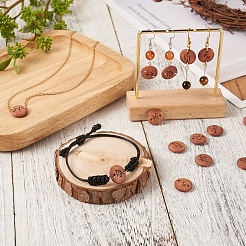 240Pcs 12 Style Laser Cut Wood Connector Charms&nbsp;WOOD-CD0001-34