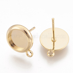 Brass Ear Stud Findings&nbsp;X-KK-S345-021G