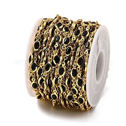 Brass Glass Oval Link Chains&nbsp;CHC-R001-02G-03