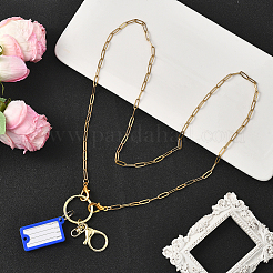 1Pc 304 Stainless Steel Paperclip Chains Pendant Decorations&nbsp;HJEW-SC0002-59