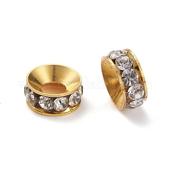 Brass Rhinestone Spacer Beads&nbsp;LS-RSB093-1G