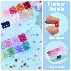 320Pcs 8 Colors Transparent Glass Beads&nbsp;GGLA-YW0004-63