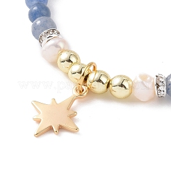 Brass Star Charm Bracelet & Necklace&nbsp;SJEW-JS01268