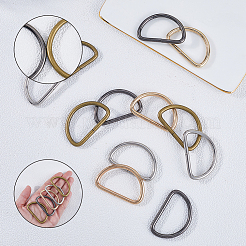 20Pcs 4 Colors Iron D Rings&nbsp;IFIN-SP0001-23D