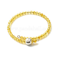 Reiki Crystal Natural Mixed Stone Beads Bangle for Girl Women&nbsp;BJEW-JB06802