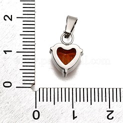 304 Stainless Steel Micro Pave Cubic Zirconia Pendants&nbsp;STAS-B086-13P-01