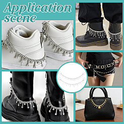 2Pcs Iron & Alloy Rhinestone Boot Strap Chains&nbsp;HJEW-PH02477